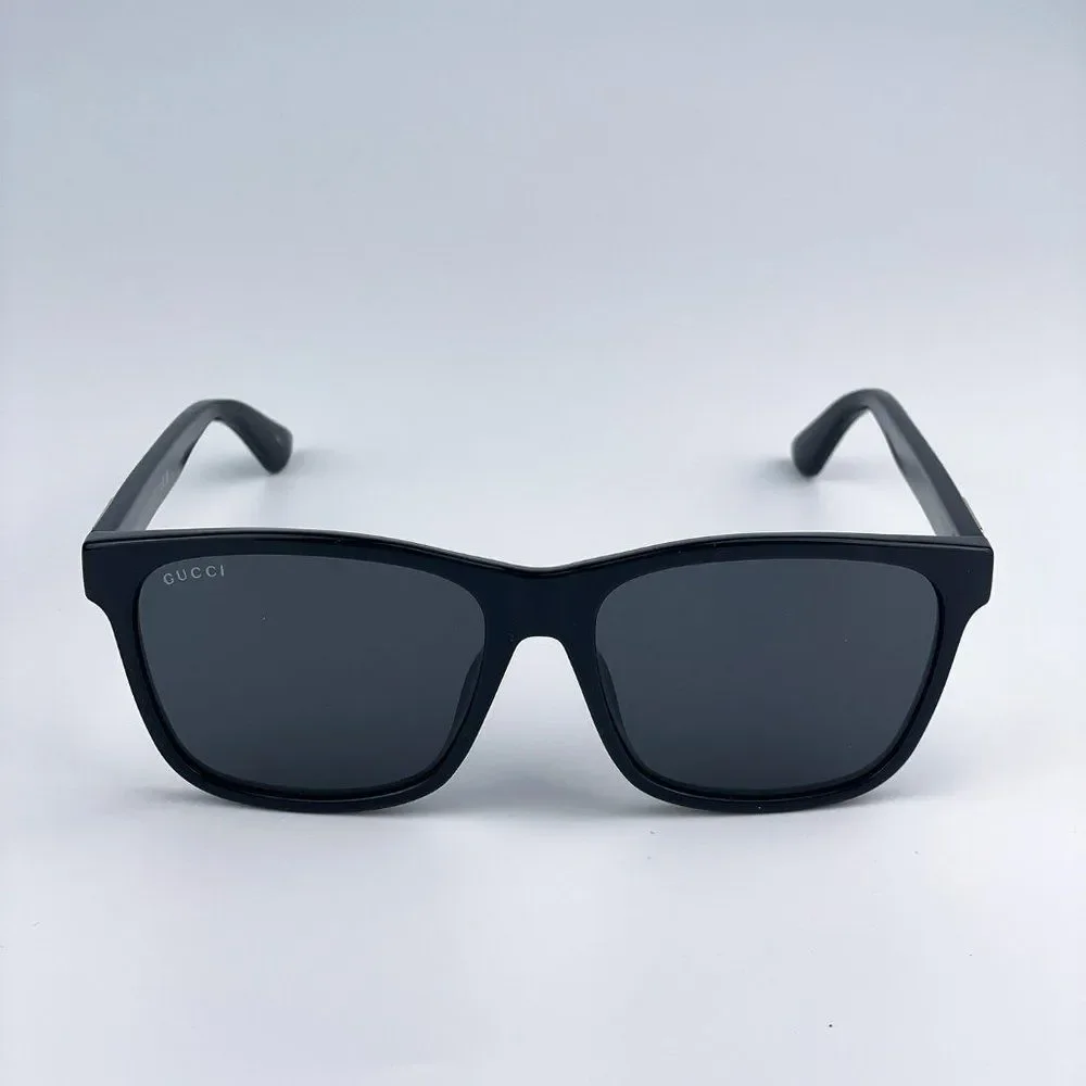GUCCI GG0746SA 001 Sunglasses Black Gray Anti-Reflective Square Unisex